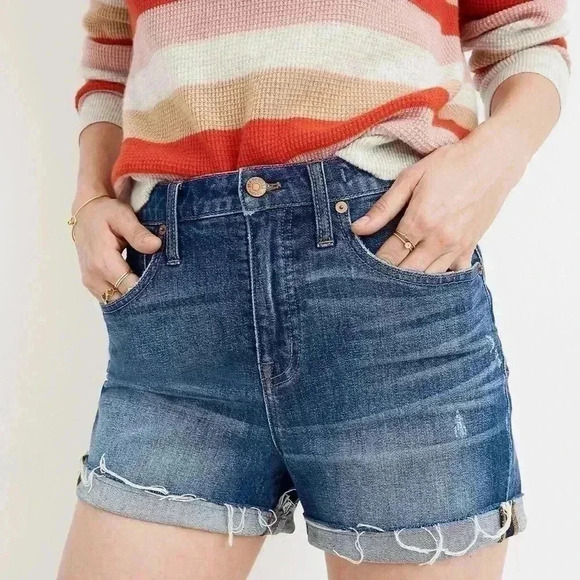 Madewell High Rise Denim Shorts Sz 26 - Picture 1 of 10
